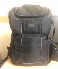 USA Gear DSLR Camera Backpack Case - 15.6 inch Laptop Compartment, Padded Custom Dividers, Tripod Holder, Rain Cover, Long-Lasting Durability and Storage Pockets - Compatible with Many DSLRs (Black) Black 71 71Nn1dU16HL