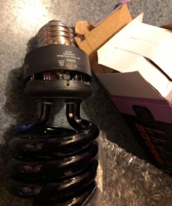 SLEEKLIGHTING 23 Watt T2 Black Light Spiral CFL Light Bulb, UL Approved- Blacklight Bulbs for Parties 120V, E26 Medium Base-Energy Saver (Pack of 4) 34 71NnhWGNQkL