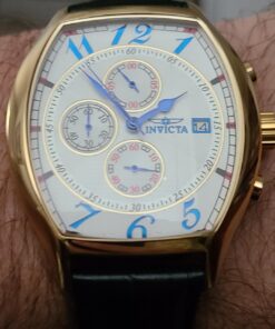 Invicta Men's 14330 Specialty Tonneau Watch with 3 Textured Leather Strap Set 46 71No8Jv8NyL