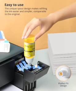 Hiipoo 600ML Sublimation Ink for ET-8500 ET-8550 Wide-Format Supertank Printers Heat Press Transfer on T-Shirt Tumblers (6x100ML, BK PB C M Y GY) 28 71Noa0HaR1L