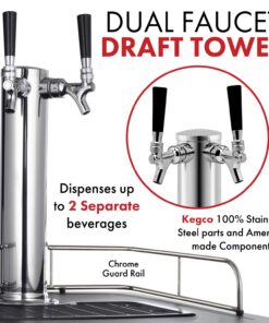 Kegco HBK209S-2 Keg Dispenser, stainless steel,2 Faucet without Kegs 2 Faucet 13 71NpWp uMWL