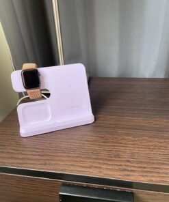 JARGOU 3 in 1 Wireless Charging Station Wireless Charger for iPhone 15 14 13 12 11 Pro Max/X/8 Charging Station for Multiple Devices for Apple Watch for AirPods 2/3/Pro/Pro 2 D-Purple 27 71NqS2VITSL