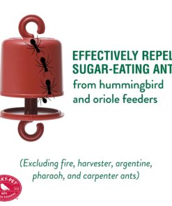Perky-Pet 245L Ant Guard for Hummingbird & Oriole Feeders - Protects Nectar From Ants, Red, Pack of 1 17 71NrH4FP5HL 4