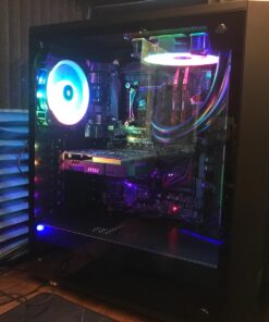 Fractal Design Meshify C - Compact Computer Case - High Performance Airflow/Cooling - 2X Fans Included - PSU Shroud - Modular Interior - Water-Cooling Ready - USB3.0 - Tempered Glass - Blackout Black Dark TG 52 71NrMqwYnCL