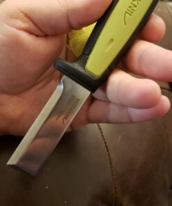 Morakniv Craftline Carbon Steel Wood Chisel Knife With Sheath for Wood Carving, 3 Inch 3.0" 46 71Nrmob0FL