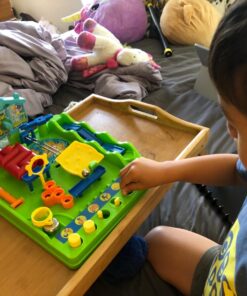 TOMY Games Screwball Scramble Marble Run Game for Kids - Timed Marble Maze Kids Games - Cooperative Board Games for Family Game Night - 1-4 Players - Ages 5 Years and Up Multicolored 33 71NsHnIW4QL