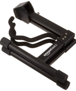 Amazon Basics Adjustable Guitar Folding A-Frame Stand for Acoustic and Electric Guitars with Non-Slip Rubber and Soft Foam Arms, Fully Assembled 31 71NtFeB4SuL