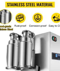 Alternative view of Happybuy Milk Tea Shaker Double Frame Milk Tea Shaking Machine 400r per Minute Stainless Steel Auto Tea Milk Making Machine for Boba Milk Tea