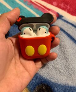 iFiLOVE Compatible with Airpods Case, Cute Cartoon Airpods Cover, Mickey Mouse Soft Silicone Shockproof Protective Case Cover Skin with Ring Buckle Holder for Apple Airpods 1 & 2 Charging Case(#1) #1 33 71NtWGDpDWL