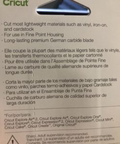 Cricut Premium Fine-Point Replacement Blade, Cutting Blade with Improved Design, Cuts Light to Mid-Weight Materials, For Personalized Crafts, Compatible Maker & Explore Machines, 1 Count 1ct 24 71Nw72ME8LL