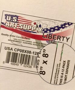 US Art Supply 8 X 8 inch Professional Artist Quality Acid Free Canvas Panel Boards for Painting 12-Pack (1 Full Case of 12 Single Canvas Board Panels) 8" x 8" 27 71NwJXFxrOL