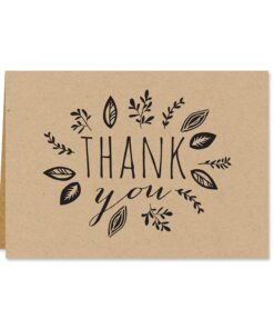 Kraft Thank You Note Card Assortment Pack - Set of 36 Cards - 6 Designs Blank Inside - with Kraft envelopes (53513) Kraft Pack 12 71NwS9c UeL