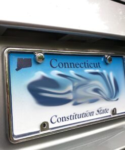 Rust Resistant Stainless Steel License Plate Frame Screws Fasteners + Chrome Screw Caps 15 71Nwg4c136L