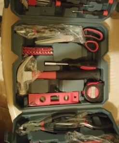 Hi-Spec 49pc Red Home & Garage Tool Kit Set. Essential Hand Tools for DIY Repairs. Complete in a Box 49 Piece 15 71NwgPHPPL
