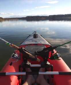 INTEX Excursion Pro Inflatable Kayak Series: Includes Deluxe 86in Aluminum Oars and High-Output Pump – SuperTough PVC – Adjustable Bucket Seat – Fishing Rod Holders – Grab Handles 2-person Kayak Set 59 71NxVieRraL