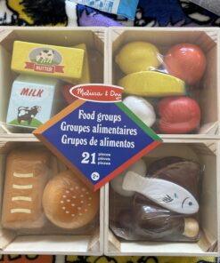 Melissa & Doug Food Groups - 21 Wooden Pieces and 4 Crates, Multi - Play Food Sets For Kids Kitchen, Pretend Food, Toy Food For Toddlers And Kids Ages 3+ 40 71Nxh3lvEqL 1