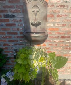 Sunnydaze Seaside 27-Inch Polystone Outdoor Wall Fountain - Electric Submersible Pump - Florentine Stone Finish 23 71Ny2xSAfDL