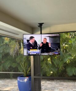 PERLESMITH Ceiling TV Mount for 26-65 inch Flat Screen Displays, Hanging Adjustable Ceiling TV Bracket Fits Most LCD LED OLED 4K TVs, Pole Ceiling Mount Holds up to 110lbs, Max VESA 400x400mm, PSCM2 28 71Ny4iG6ERL