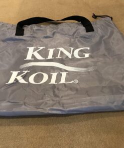 King Koil Luxury Air Mattress Queen with Built-in Pump for Home, 20” Queen Size Inflatable Airbed Luxury Double High Adjustable Blow Up Mattress, Durable - Portable and Waterproof, Black 20 Inch 53 71NySAO63nL