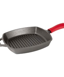 Lodge Silicone Hot Handle Holder - Red Heat Protecting Silicone Handle Cast Iron Skillets with Keyhole Handle 24 71Nyrdkl mL 1