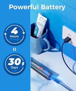 TEETHEORY Electric Toothbrush for Adults with 8 𝐁𝐫𝐮𝐬𝐡 𝐇𝐞𝐚𝐝𝐬, Sonic Electric Toothbrush with 40000 VPM Deep Clean 5 Modes, Rechargeable Toothbrushes Fast Charge 4 Hours Last 30 Days Grey 14 71NzZ8yUYbL