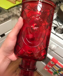 BOLITE Hummingbird Feeder, 18005 Glass Hummingbird Feeders for Outdoors Hanging, 5 Feeding Stations, 22 Ounces, Red Bottle, Xmas Gifts for Bird Lovers Red Elixir Bottle 42 71O 2VS7L