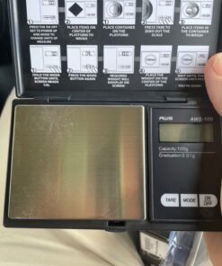 Series Digital Pocket Weight Scale, Stainless-Steel Backlit LCD 100g x 0.01g, (Black), AWS-100-Black - AMERICAN WEIGH SCALES Black 45 71O CRVxQ8L