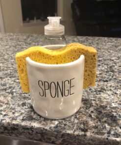 Mud Pie Kitchen Dish Sponge Holder Caddy, Off White Off-White 42 71O GIkYbL