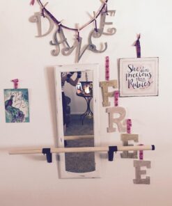 VITA Barre Wall-Mounted Single Ballet Barre, Classic WB15, Wood | Fixed Height, Made in USA, Home, Studio or Gym Exercise Equipment for Kids & Adults | Dance, Fitness, Pilates Black 4 Ft 29 71O0dWb3VL