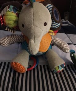Skip Hop Bandana Buddies Baby Activity and Teething Toy with Multi-Sensory Rattle and Textures, Elephant 44 71O1CGo1nL