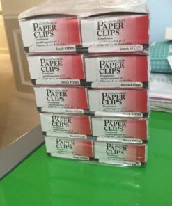 Acco Brand Paper Clips, #1 Size, Economy, Non-skid, 10 Boxes, 100/Box (72385) 10 71O1HH2xGGL