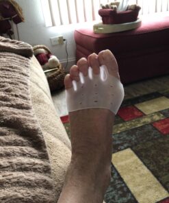 Askilt Gel Metatarsal Cushion Pads, Toe Separators Bunion Splint Pads for Hallux Valgus, Hammer Toe, Forefoot Pads,Gel Metatarsal Pad Breathable for Mortons Neuroma White 33 71O24Lm5RdL