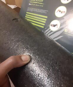 ProsourceFit High Density Foam Rollers 12 - inches long, Firm Full Body Athletic Massage Tool for Back Stretching, Yoga, Pilates, Post Workout Muscle Recuperation, Black 36"H x 6"D 44 71O2X1FdHL