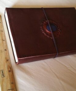 Leather Chakra Journal: Unlock Your Inner Magic with 7 Stones Celtic Notebook | Leather Bound Journal, Book of Shadows & Wiccan Gift | Diary with Lock for Witches, Goth Lovers, and D&D Enthusiasts Blank Paper 41 71O2hdT15cL