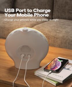 Sunrise Alarm Clock for Heavy Sleepers, Wake Up Light with Sunrise/Sunset Simulation, Dual Alarms & Natural Sounds, Snooze & Sleep Aid, FM Radio, 7 Colors Night Light for Bedroom, Ideal for Gift Classic Version 29 71O2pE8xQcL