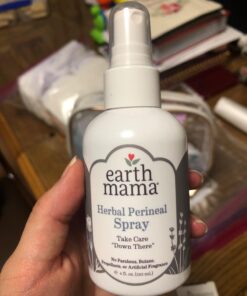 Earth Mama Herbal Perineal Spray | Safe for Pregnancy and Postpartum Recovery, Witch Hazel Natural Cooling Spray for After Birth Feminine Care Essentials, Benzocaine & Butane Free, 4-Fluid Ounce Unscented 4 Fl Oz (Pack of 1) 41 71O3iDf6XOL