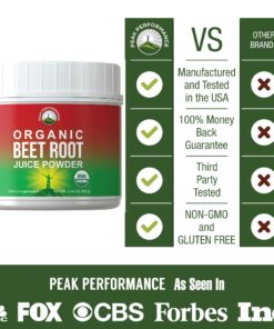 Organic Beet Root Powder - Ultra High Purity Super Food Beets Juice Powder. 100% Pure Nitric Oxide Boosting Beetroot Supplement. Keto, Paleo, Vegan Reds Superfood Rich in Polyphenols 29 71O4LMH4V L