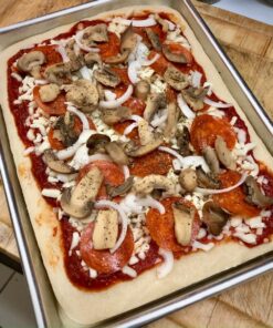 New Star Foodservice | Commercial-Grade Bun/Sheet Pan 18-Guage (9 x 13 x 1 inch (Quarter Size)) 9 x 13 x 1 inch (Quarter Size) 39 71O528SKkL