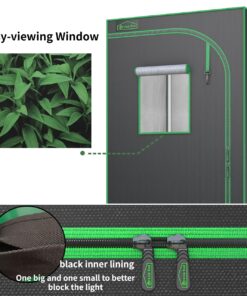 Green Hut 2x2 Grow Tent, 24"x24"x36" 600D Mylar Hydroponic Growing Tents for Plants Inside Reflective Grow Tent Growing Room Hydroponic System 24"X24"X36" 23 71O55d2NgKL 1