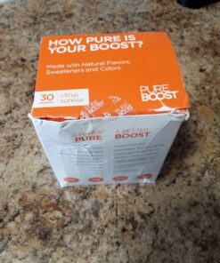Pureboost Clean Energy Drink Mix + Immune System Support. Sugar-Free Energy with B12, Multivitamins, Antioxidants, Electrolytes (Citrus Sunrise, 30 Count) Citrus Sunrise 40 71O5cs6dIcL