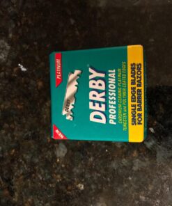 Equinox Professional Straight Edge Razor with 100 Single Derby Blades 100% Stainless Steel Razor and Blades - Close Shaving Men's Manual Shaver - Disposable Blades -Barber Straight Razor Kit - Silver Steel Razor W/ 100 Derby Blades 47 71O5rZqGqHL