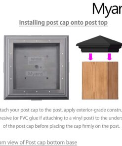 Myard PNP 115445W Screw-Free Universal Fence Pyramid Top Cap fits Post 4 x 4 Inches (Actual Post Size 3.5 x 3.5) (Qty 1, White) 12 71O6 uYB4VL
