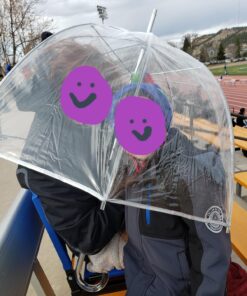 Totes Signature Clear Bubble, Rain & Windproof Umbrella - Perfect for Weddings, Travel and Outdoor Events - Curved Handle with Deluxe Finish, in Transparent or Colorful Design Options 31 71O6DibA9hL 3