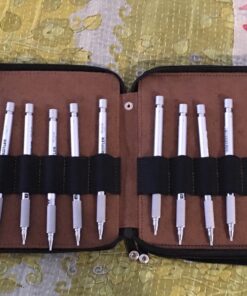 Speedball Art Products Genuine Leather Storage Case for Pencils, Makers, Pens and Art Supplies Antique Brown 120 Pencil Capacity 59 71O7DpsPjpL