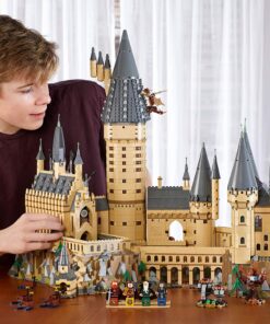 LEGO Harry Potter Hogwarts Castle 71043 Building Set - Model Kit with Minifigures, Featuring Wand, Boats, and Spider Figure, Gryffindor and Hufflepuff Accessories, Collectible for Adults and Teens Standard 50 71O7a4SmhqL