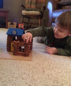 LINCOLN LOGS-Horseshoe Hill Station-83 Pieces-Real Wood Logs - Ages 3+ - Best Retro Building Gift Set for Boys/Girls – Creative Construction Engineering – Top Blocks Game Kit - Preschool Education Toy 33 71O8C7sBtML