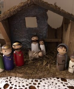 Wood Peg Doll Set, 50 Piece Wood Peg Family (Toy Peg People: Dad, Mom, Angel, Child, Baby) Unfinished for Crafts & Play, by Woodpeckers Complete Family Set - 50 Pieces Pack of 50 43 71O8XrV QL 1