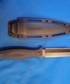 Kershaw Secret Agent (4007); Concealable Boot Knife with Strong Single Edge 4.4 Inch 8Cr13MoV Steel Blade; Arrives with Dual Carry Molded Sheath and Stealthy Non-Reflective Black Oxide Finish, 3 OZ 43 71O8rK01lBL