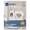 Avery Printable Heat Transfer Paper for Light Fabrics, 8.5" x 11", Inkjet Printer, 18 Iron On Transfers (8938) 8.5"x11" 18 sheets 3 71O9QPbUJyL