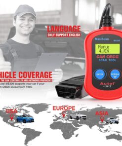 Autel MS300 OBD2 Scanner Code Reader, Turn Off Check Engine Light, Read & Erase Fault Codes, Check Emission Monitor Status CAN Diagnostic Scan Tool 30 71OBMrcGtcL